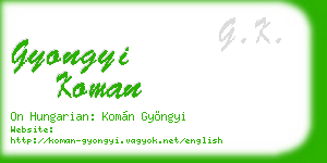 gyongyi koman business card